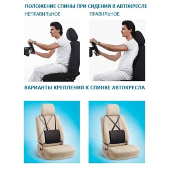 Ортопедическая подушка под спину Trelax П12 AUTOBACK
